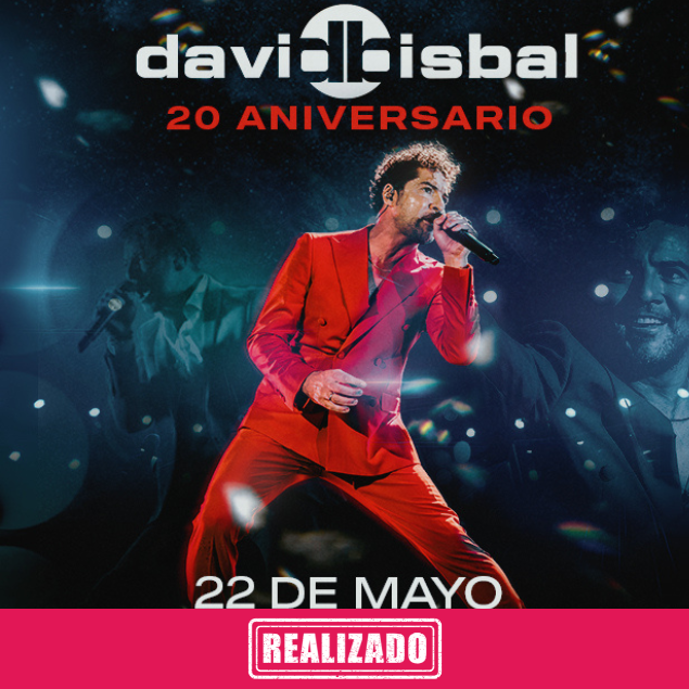 Foto promocional del evento DAVID BISBAL describiendo los participantes y fechas del evento.